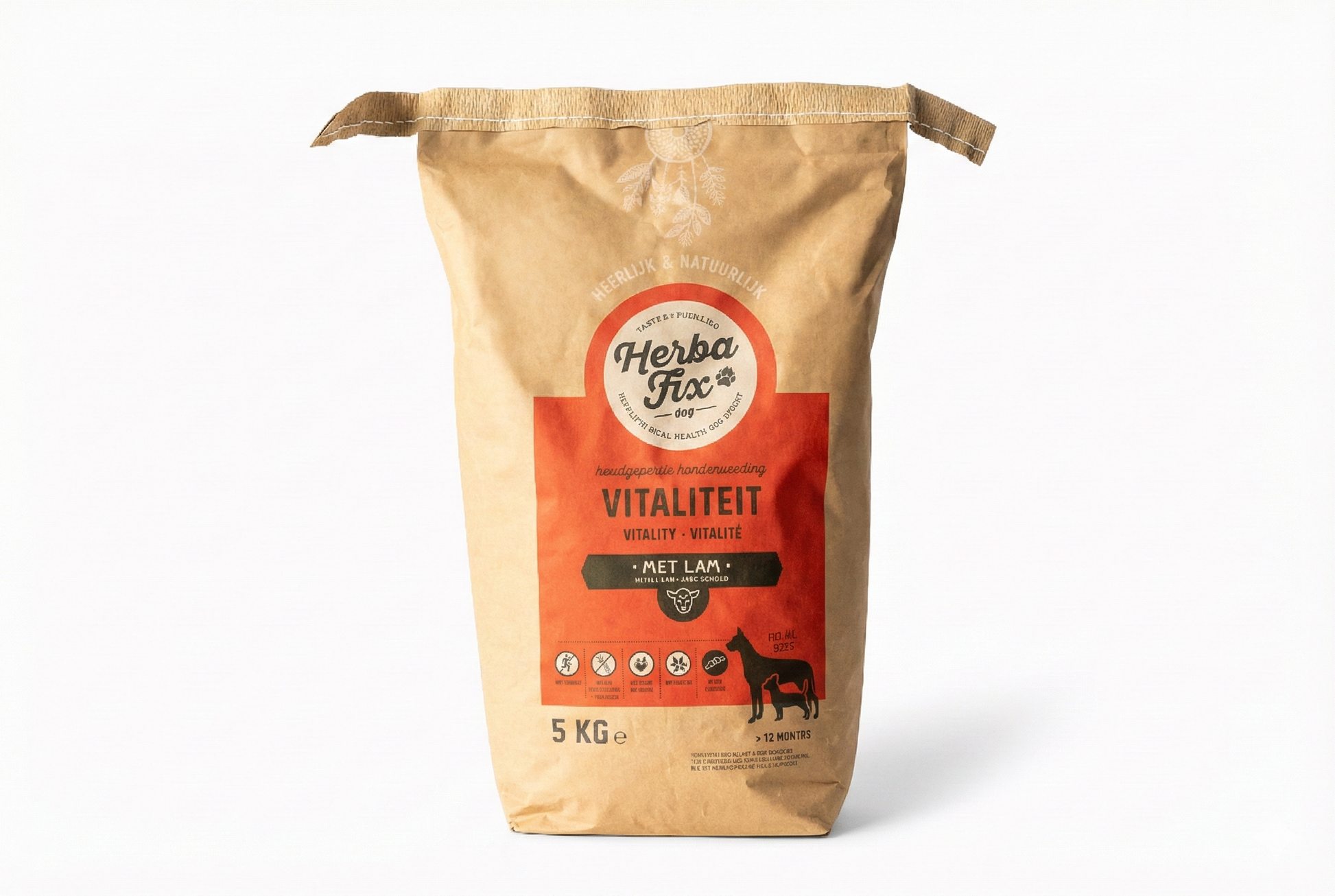 Middelgrote zak Herbafix Vitaliteit 5kg light voer hond