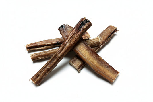 Gedroogde runderbullepees stevige kauwsnack voor honden 100% vlees